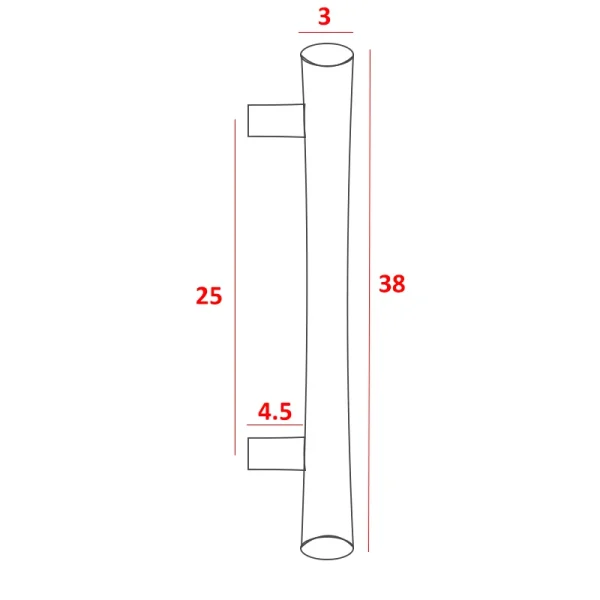 دستگیره ورودی مدل H30 شرکت 3آ پلاس - Image 3
