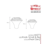 دستگیره کریستالی RED مدل HA277 کروم - Image 2