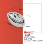 دستگیره کریستالی RED مدل HA266 رنگ کروم - Image 3