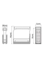 جاشوینده و بطری کف ریل دو طبقه پلاتین - Image 2