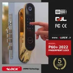 دستگیره هوشمند ALOCK مدل +P60 طلایی