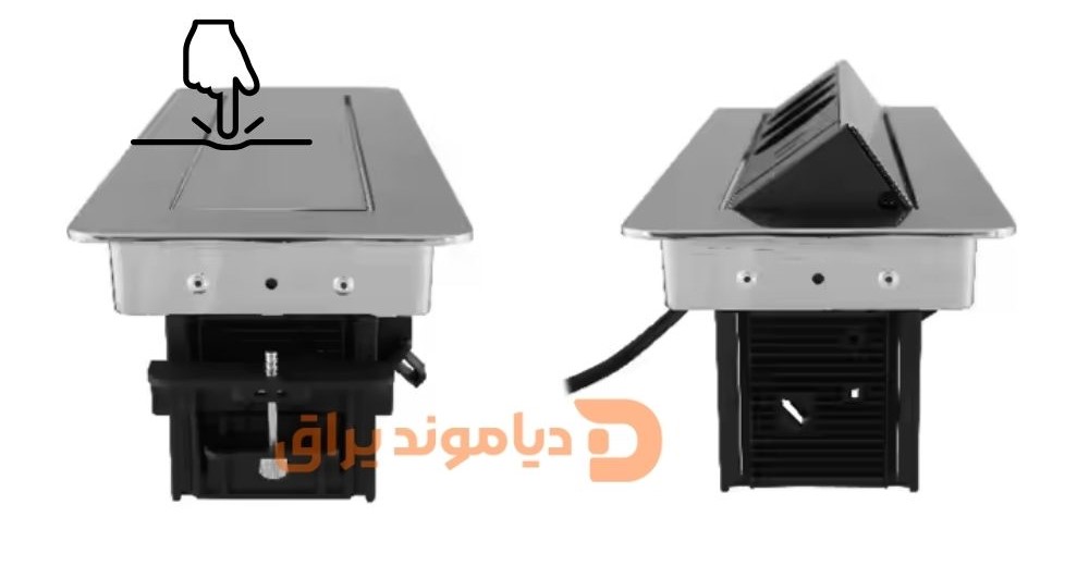 پریز توکار ملونی کد 10022 1 پریز استیل ملونی 10022