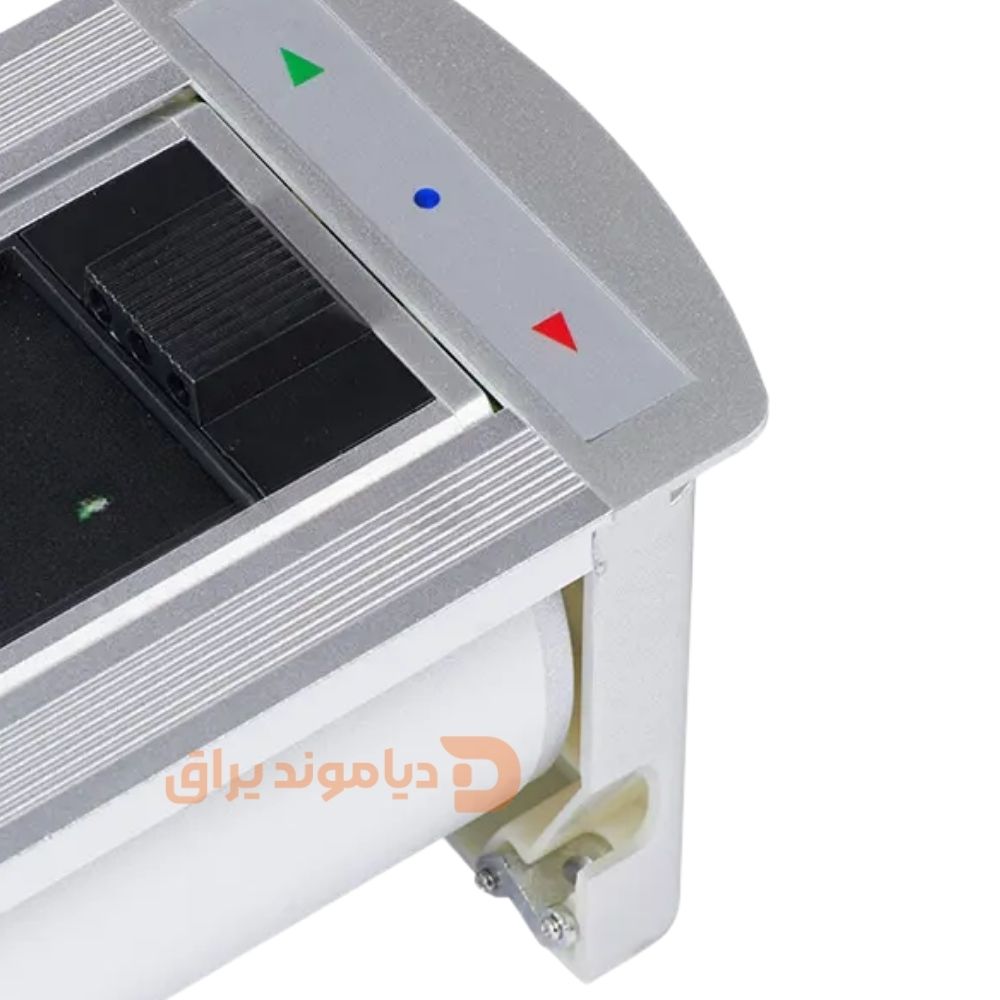 پریز برقی تاچ مستطیلی ملونی کد 10054 1 پریز توکار ملونی 10054 سیلور