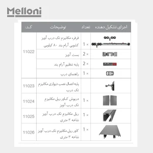 مشخصات تک درب آویز 11022
