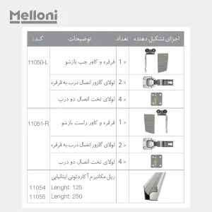 مشخصات در آکاردئونی ایتالیایی