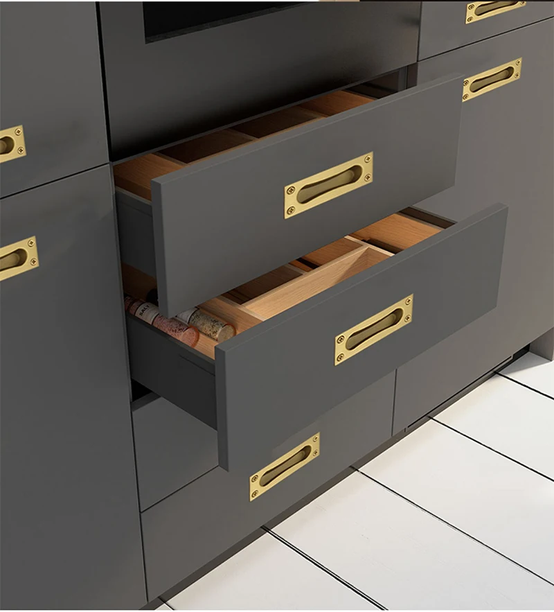 راهنمای خرید دستگیره کابینت معرفی 5 نوع آن 4 دستگیره کابینت توکار
