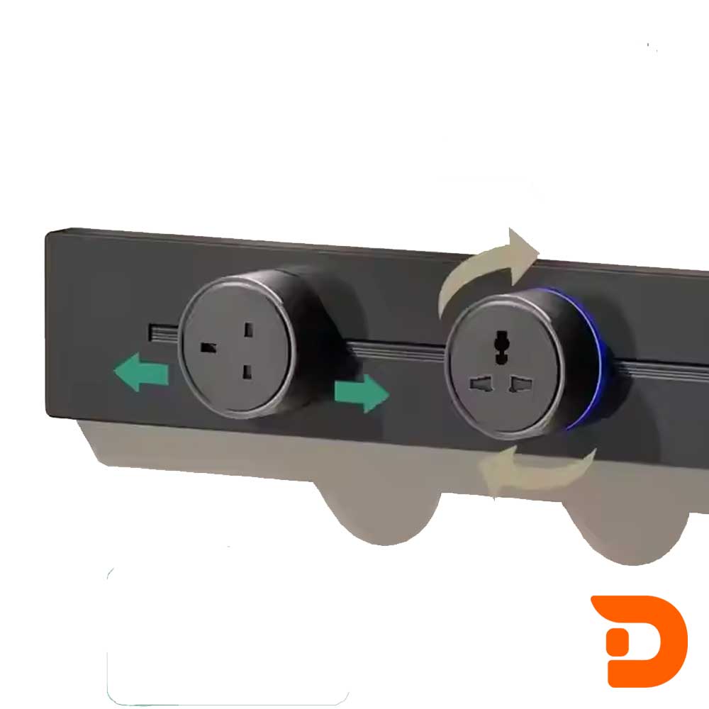 پریز توکار ریلی ملونی کد Track Socket 10070 1 پریز-ریلی-ملونی-10070