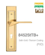 دستگیره پلاکدار بهریزان مدل 8452StTB طلایی خش دار