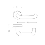 دستگیره رزت بهریزان مدل SL22R استیل - Image 2