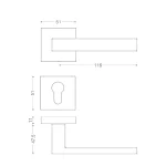 دستگیره رزت بهریزان مدل SL42R استیل - Image 2