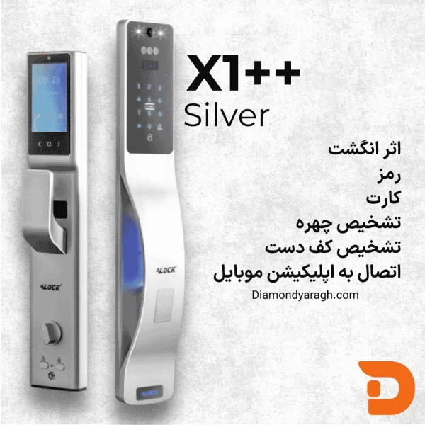 دستگیره دیجیتال ایلاک مدلX1++ سیلور