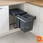 سطل زیرسینکی آرام بند پلاتین کد 8633