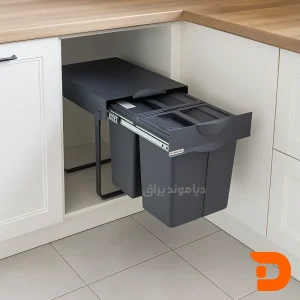 سطل زیرسینکی آرام بند پلاتین کد 8633