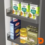 MONA Glass Soft Closing Tall Unit BasketsWMin502