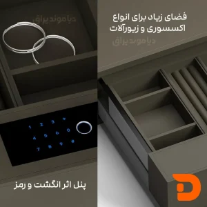 جا زیورآلات ریلی اثرانگشتی ملونی