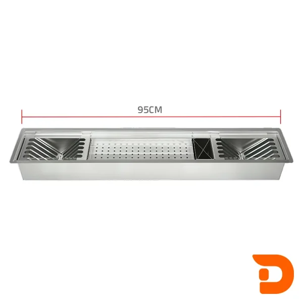 آبچکان توکار پشت سینک 95 سانت استیل