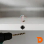 نمونه نصب شده سنسور درب کابینتی تایمردار داناسنس